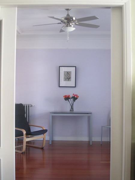 Library showing ceiling fan