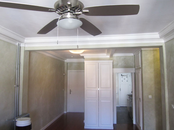 View of living room looking towards front door