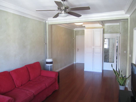 View of living room looking towards the kitchen.